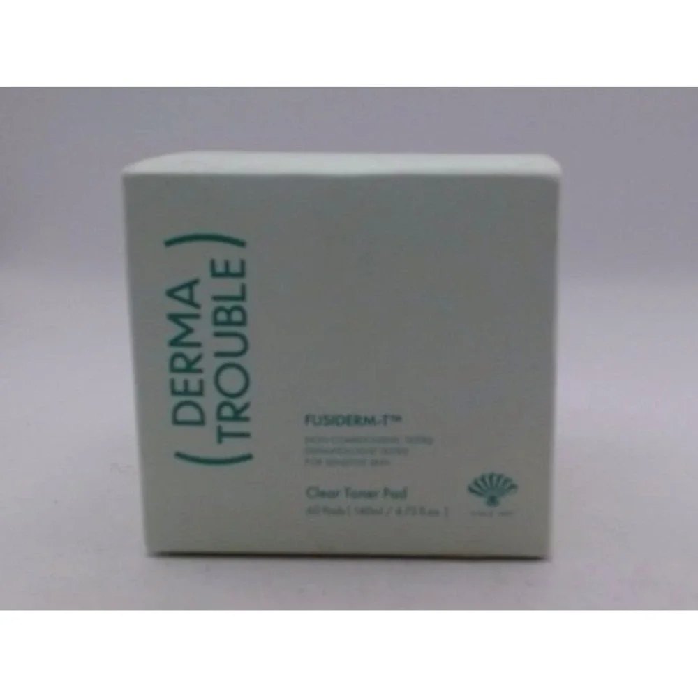 Derma Trouble - Fusiderm-T Clear Toner Pads, Count 60, BRAND NEW IN BOX